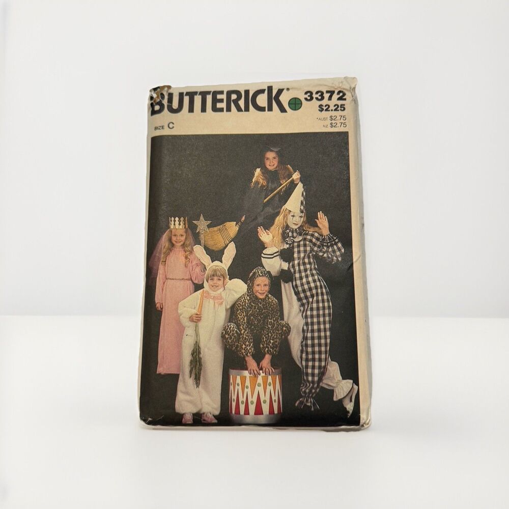 Butterick 3372 Sewing Pattern Misses Size S M L Costumes Bunny Clown Princess